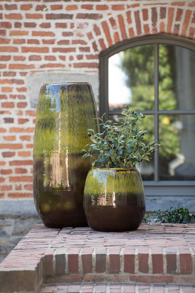 Vase Olive Ceramic Green Large - Majorr