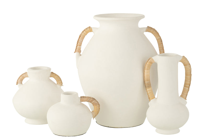 Vase Organic Ceramic Beige/Light Brown Small - Majorr