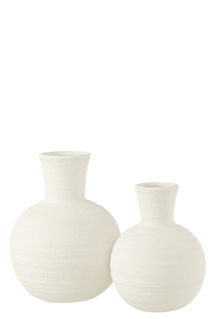 Vase Organic Ceramic Beige/Light Brown Small - Majorr