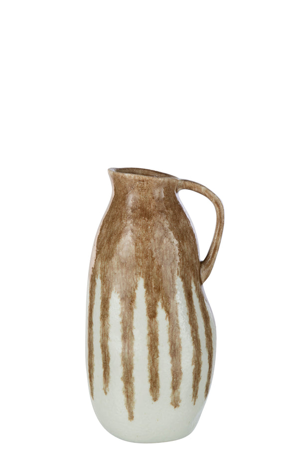 Vase Paint Ceramic Beige/Light Brown - Majorr