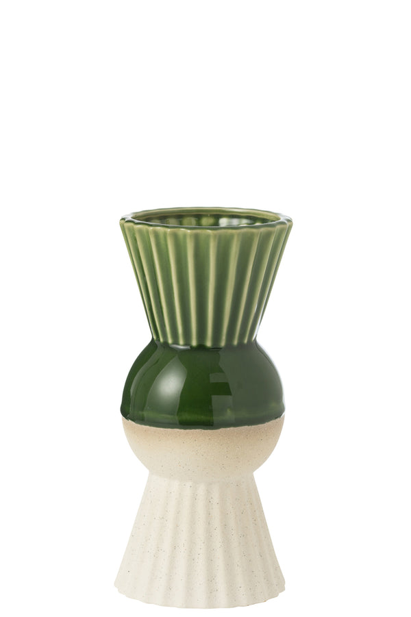 Vase Reya Porcelain White/Green S - Majorr