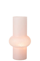 Vase Stripe Ball Glass Light Pink Small - Majorr