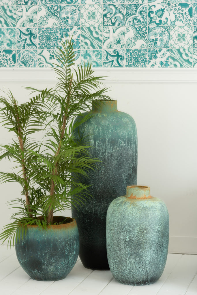 Vase Vintage Ceramic Azure Large - Majorr