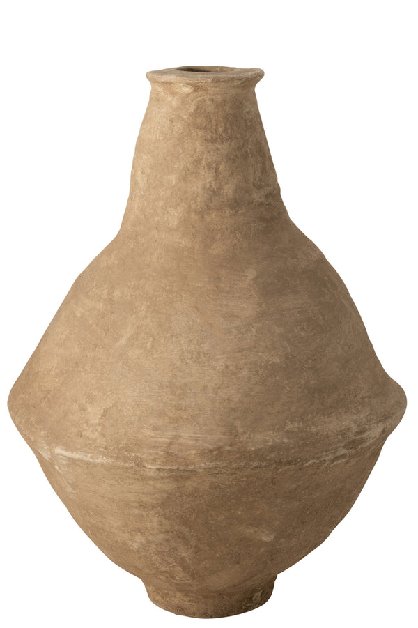 Vase Extra-Large Chad Papier Mache Brown - Majorr