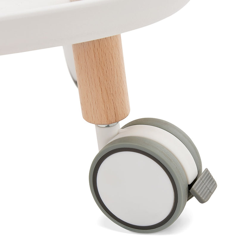 Witte design bijtafel op wielen 'VELOCE' - Majorr