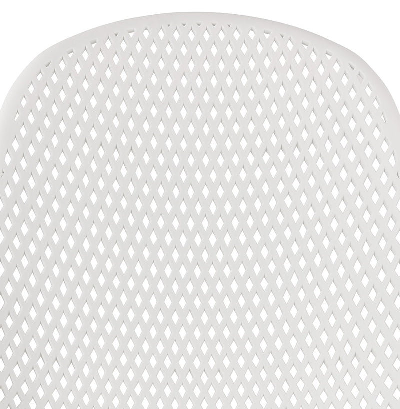 Witte geperforeerde design stoel 'VIKY' binnen/buiten - Majorr