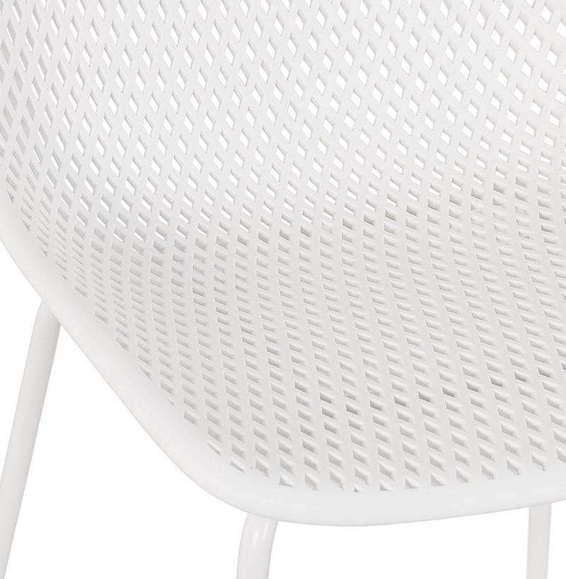 Witte geperforeerde design stoel 'VIKY' binnen/buiten - Majorr