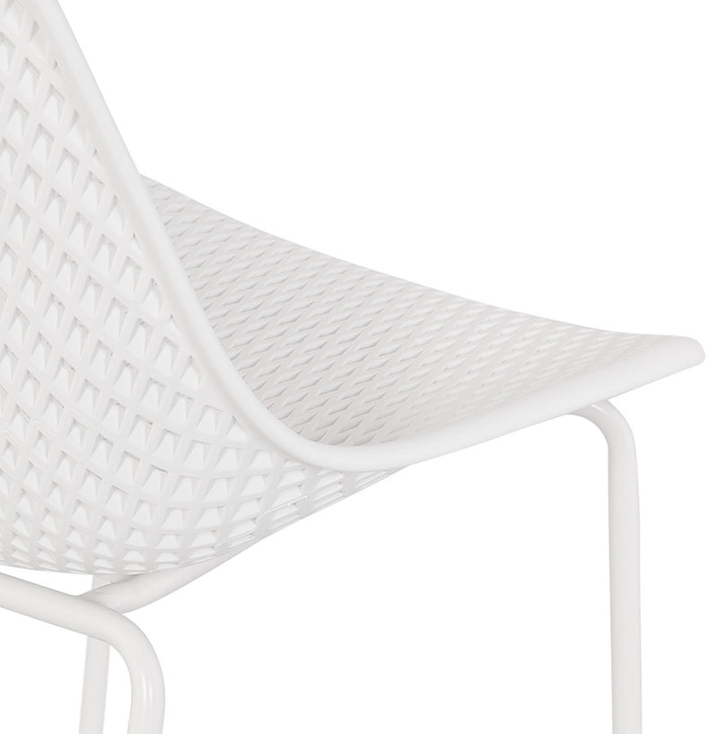 Witte geperforeerde design stoel 'VIKY' binnen/buiten - Majorr