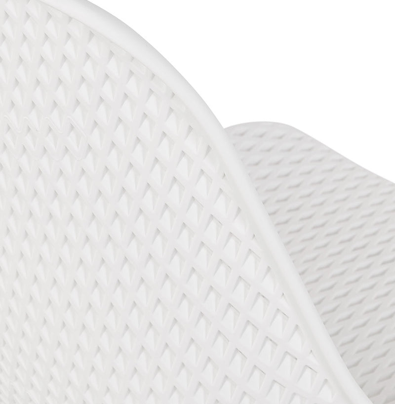 Witte geperforeerde design stoel 'VIKY' binnen/buiten - Majorr