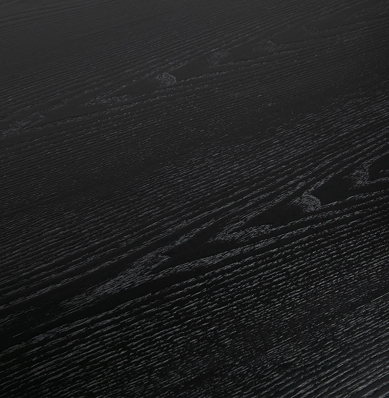 Design eettafel met x-vormige centrale voet 'WALABY' van zwarte hout - 200x100 cm - Majorr