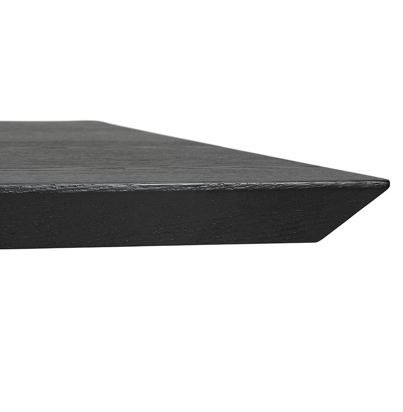 Design eettafel met x-vormige centrale voet 'WALABY' van zwarte hout - 200x100 cm - Majorr