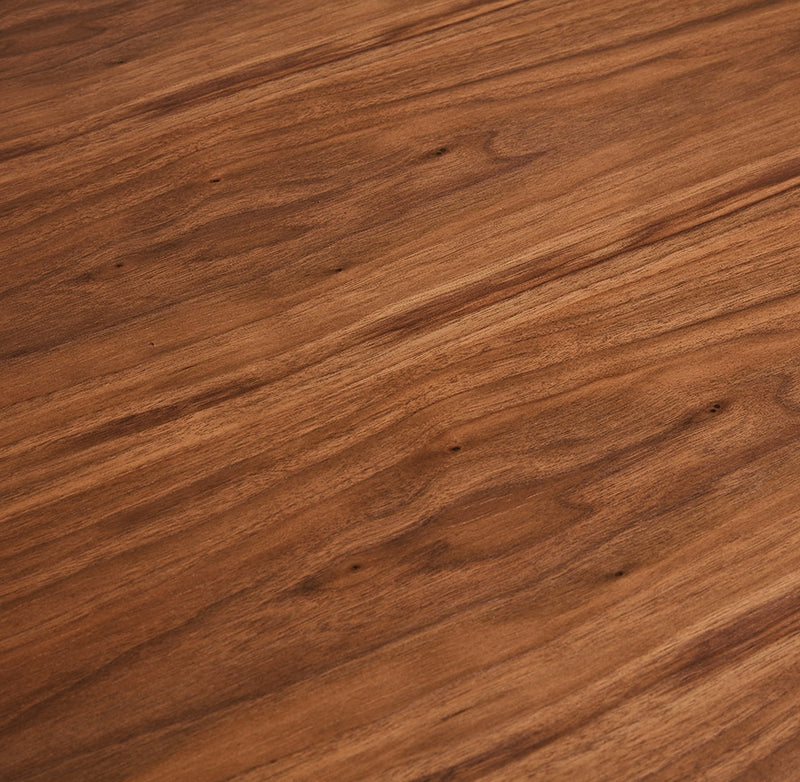 Design eettafel met x-vormige centrale voet 'WALABY' van hout met noten afwerking - 200x100 cm - Majorr