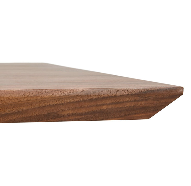 Design eettafel met x-vormige centrale voet 'WALABY' van hout met noten afwerking - 200x100 cm - Majorr