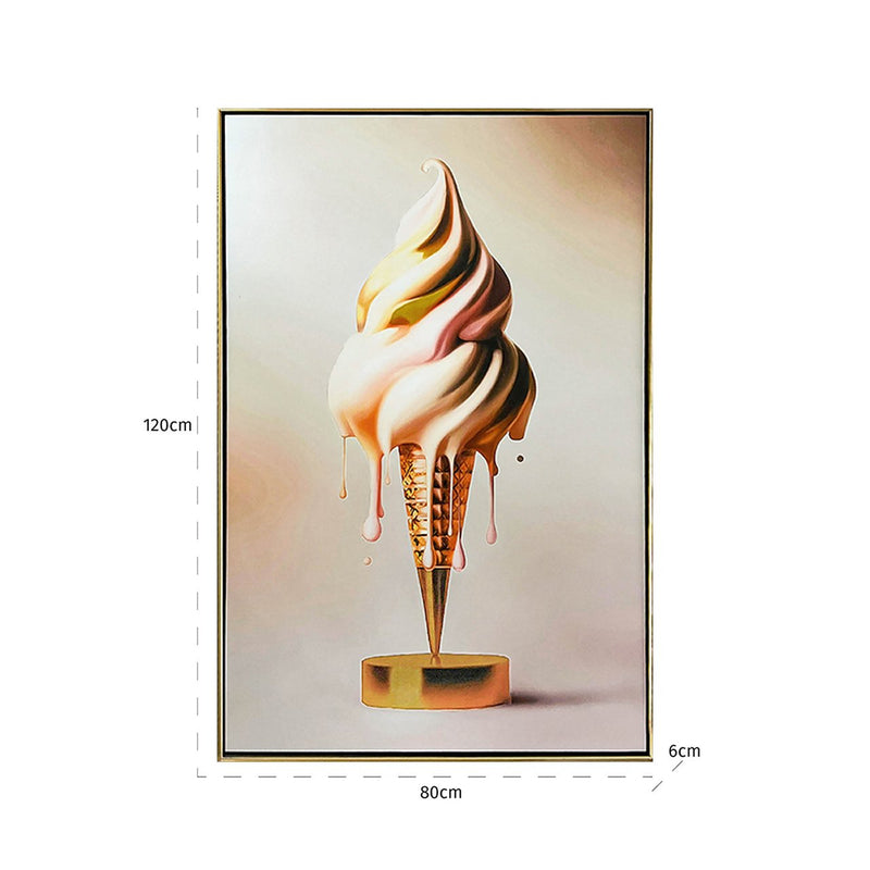 Wall art Icecream (Gold) - Majorr