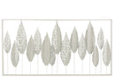 Wall Deco Leaves Metal White - Majorr