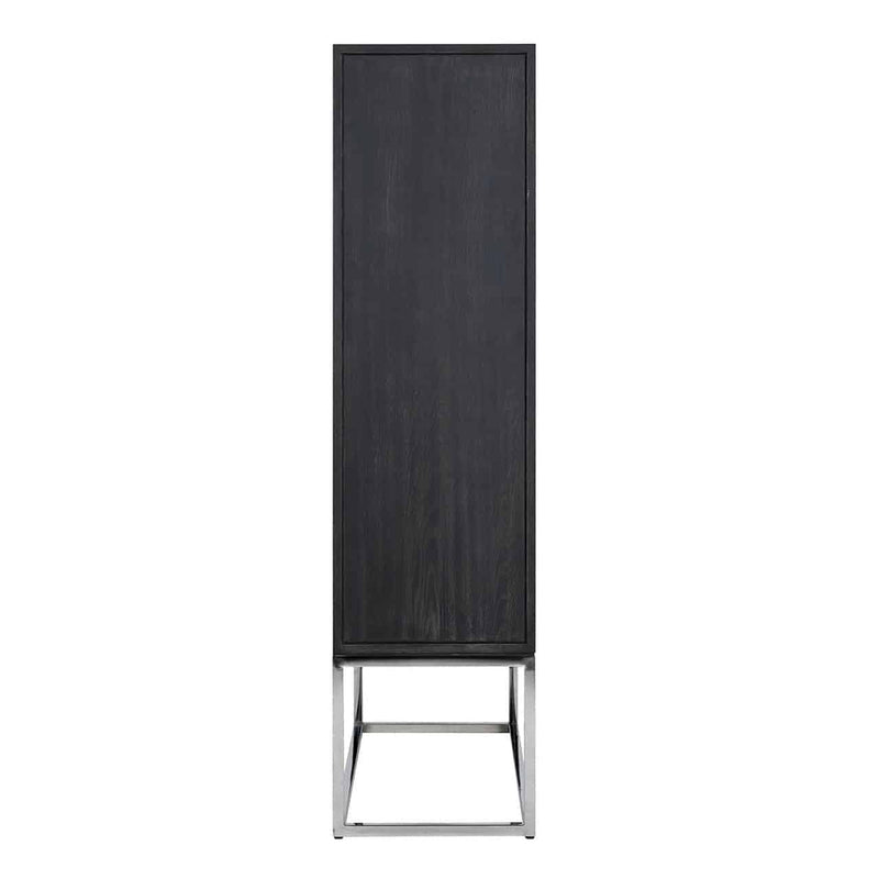 Wandkast Blackbone silver 2-deuren laag (Black rustic) - Majorr