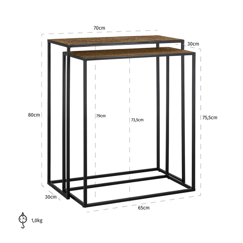 Wandtafel Bristol set van 2 - Majorr