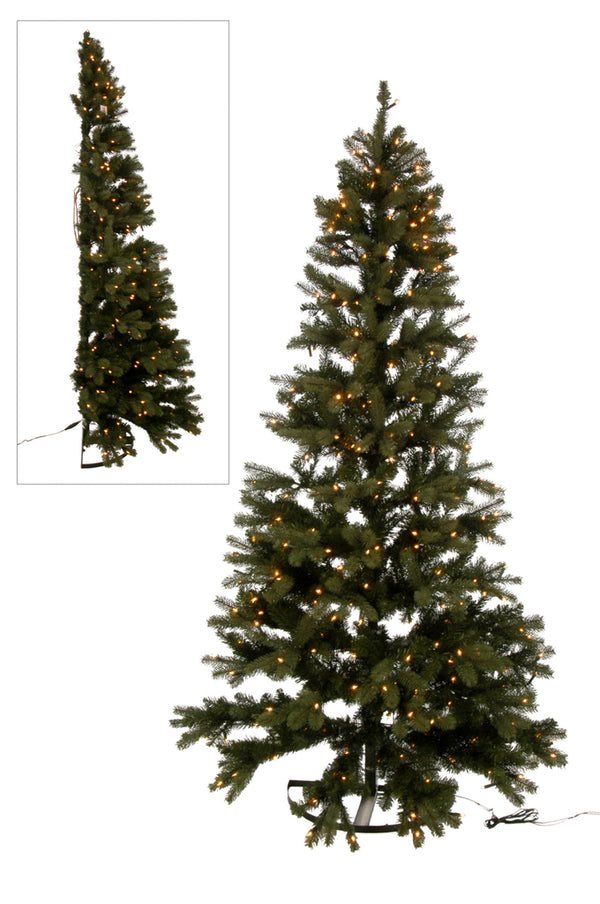 Christmas Tree+Leds Half Wall Plastic Green - Majorr