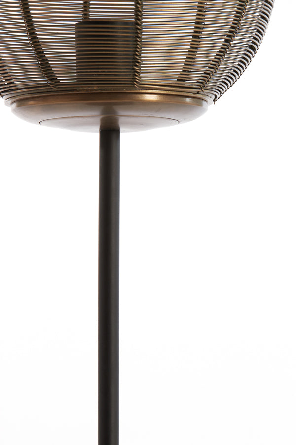 Table lamp 20x67 cm YAELLE antique bronze+matt black - Majorr