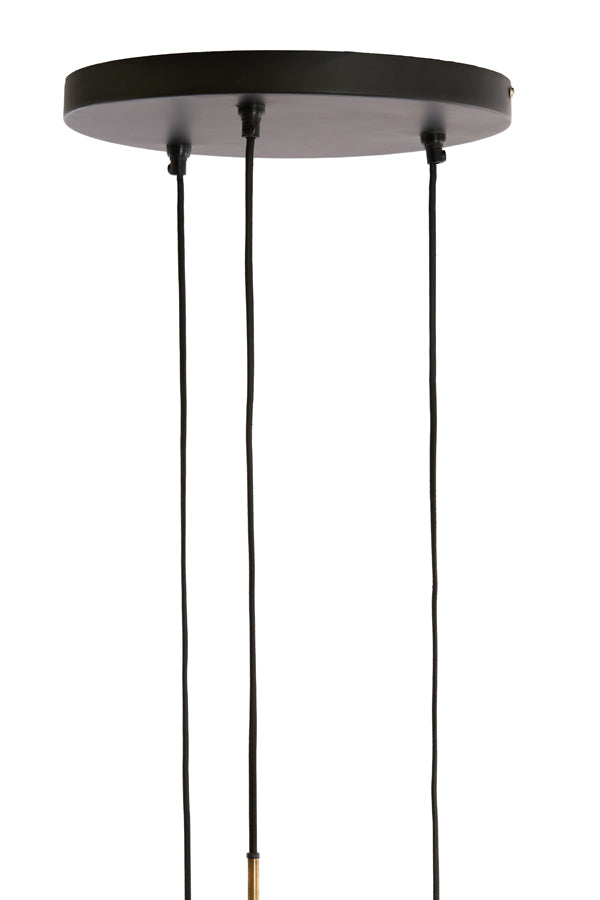 Hanging lamp 3L 36x97 cm YAELLE antique bronze+matt black - Majorr