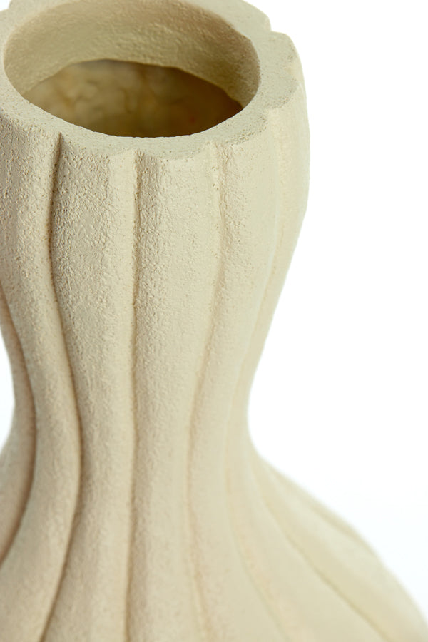 Vase deco 28,5x47,5 cm ZUCCA cream - Majorr