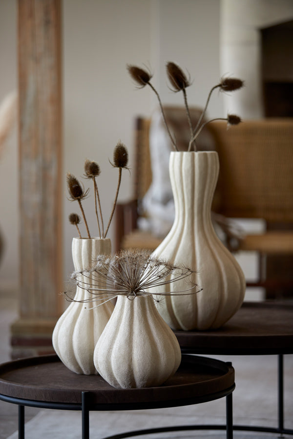 Vase deco 28,5x47,5 cm ZUCCA cream - Majorr