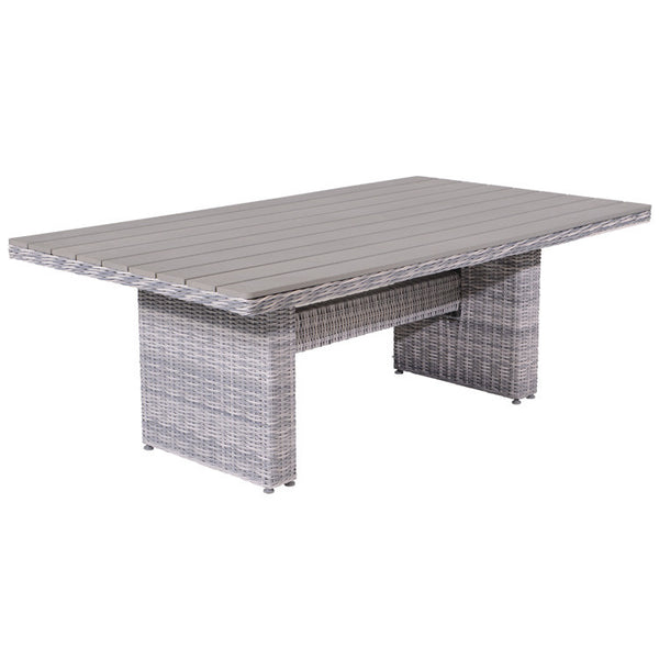Garden Impressions Tennessee loungedining tafel 180x100 - cloudy grey / grijs polywood - Majorr