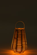 J Line Lantaarn Gewoven Led Plastic Wit S - Majorr