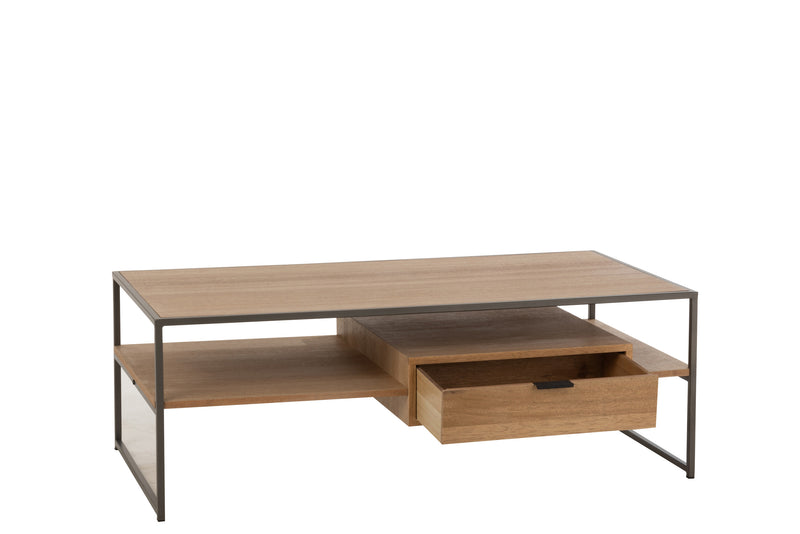 J Line Tv Tafel 1 Lade Hout/ Metaal Naturel - Majorr