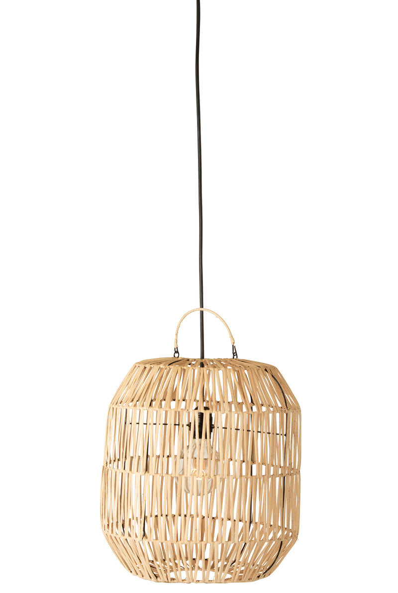 J Line Lampkap Cylinder Rotan Naturel - Majorr