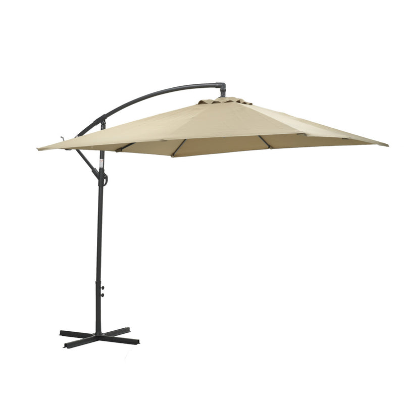 Garden Impressions Corfu parasol 250x250 - carbon black/ taupe - Majorr