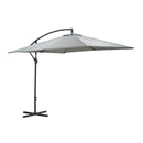 Corfu parasol - 250x250 cm - carbon black - licht grijs - Majorr