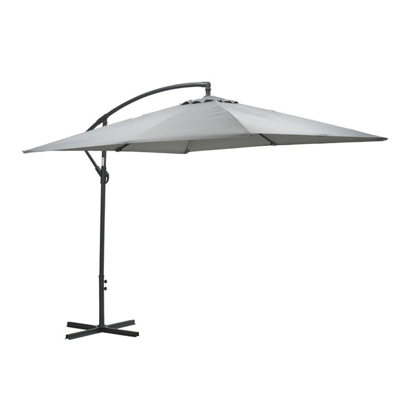 Garden Impressions Corfu parasol 250x250 - carbon black/ licht grijs - Majorr