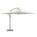Corfu parasol - 250x250 cm - carbon black - zand - Majorr