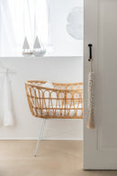 J Line Kinderbed+Matras Rotan/ Metaal Naturel/ Wit - Majorr