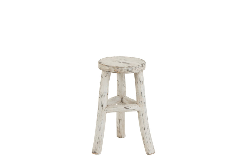 J Line Kruk Ibiza Rond Hout White Wash - Majorr