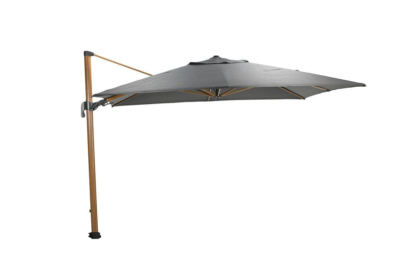 Garden Impressions Hawaii Big pole zweefparasol - 350 x 350 - teak look/donkergrijs - Majorr