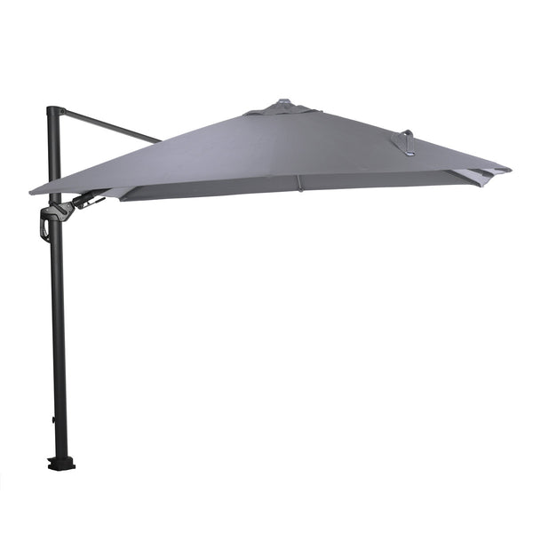 Garden Impressions Hawaii Lumen parasol 300x300 - carbon black/ licht grijs - Majorr