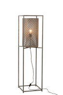 J Line Stalamp Recht Gaatjes Metaal Grijs S - Majorr