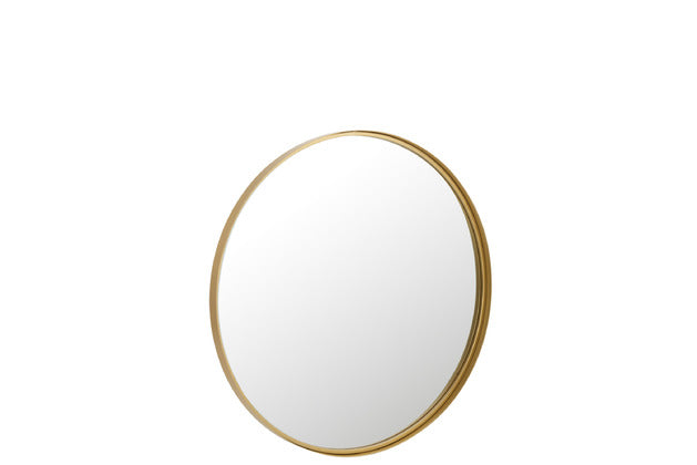 J Line Spiegel Rond Hoge Rand Metaal/ Glas Gold M 80cm - Majorr