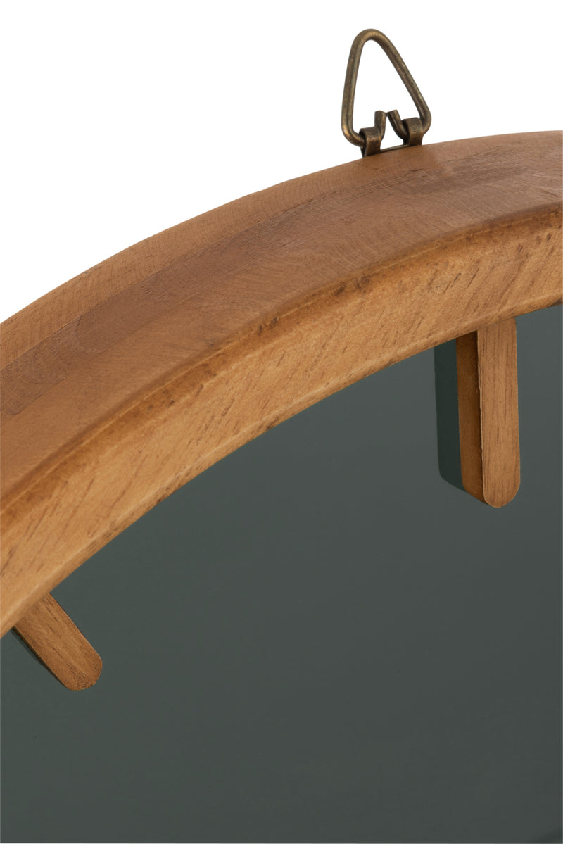 J Line Wandklok Rond Hout/ Glas Bruin/ Zwart S - Majorr