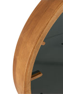 J Line Wandklok Rond Hout/ Glas Bruin/ Zwart S - Majorr