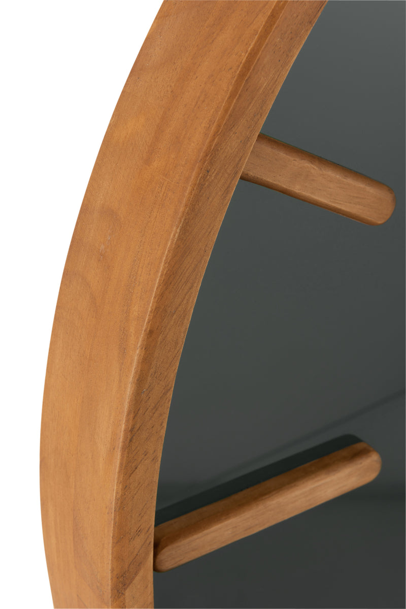 J Line Wandklok Rond Hout/ Glas Bruin/ Zwart M - Majorr