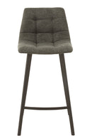 J Line Barstoel Stephane Textiel/ Metaal Donkergrijs - Majorr