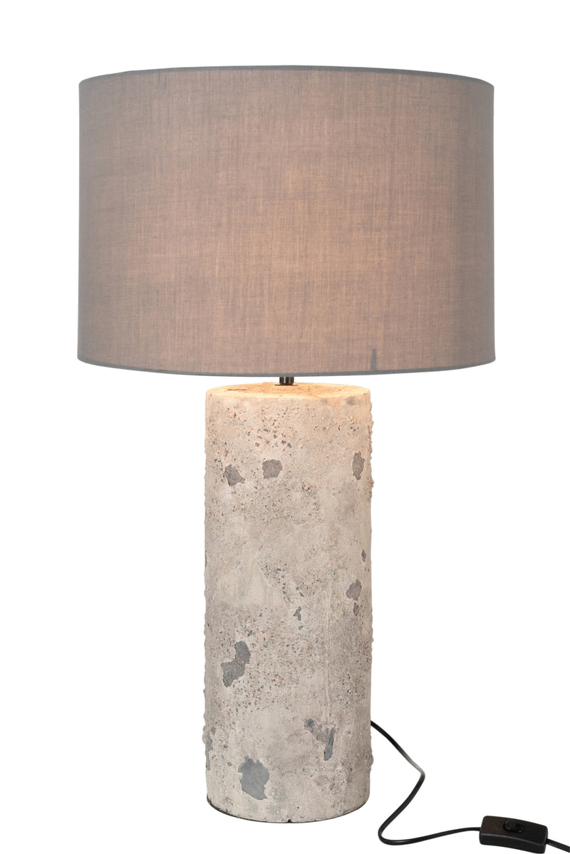 J Line Lamp+Kap Greta Beton Grijs L - Majorr