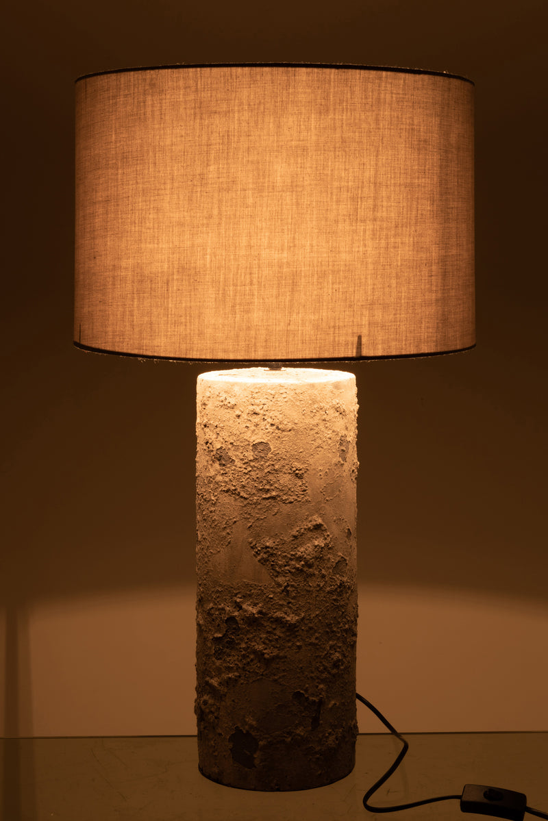 J Line Lamp+Kap Greta Beton Grijs L - Majorr