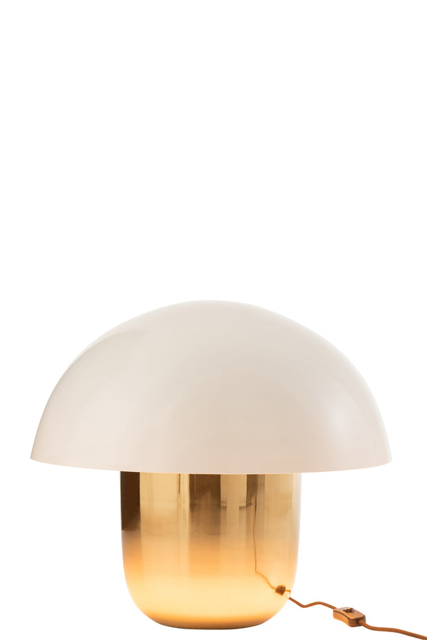 J Line Lamp Paddenstoel Ijzer Wit/ Goud L - Majorr