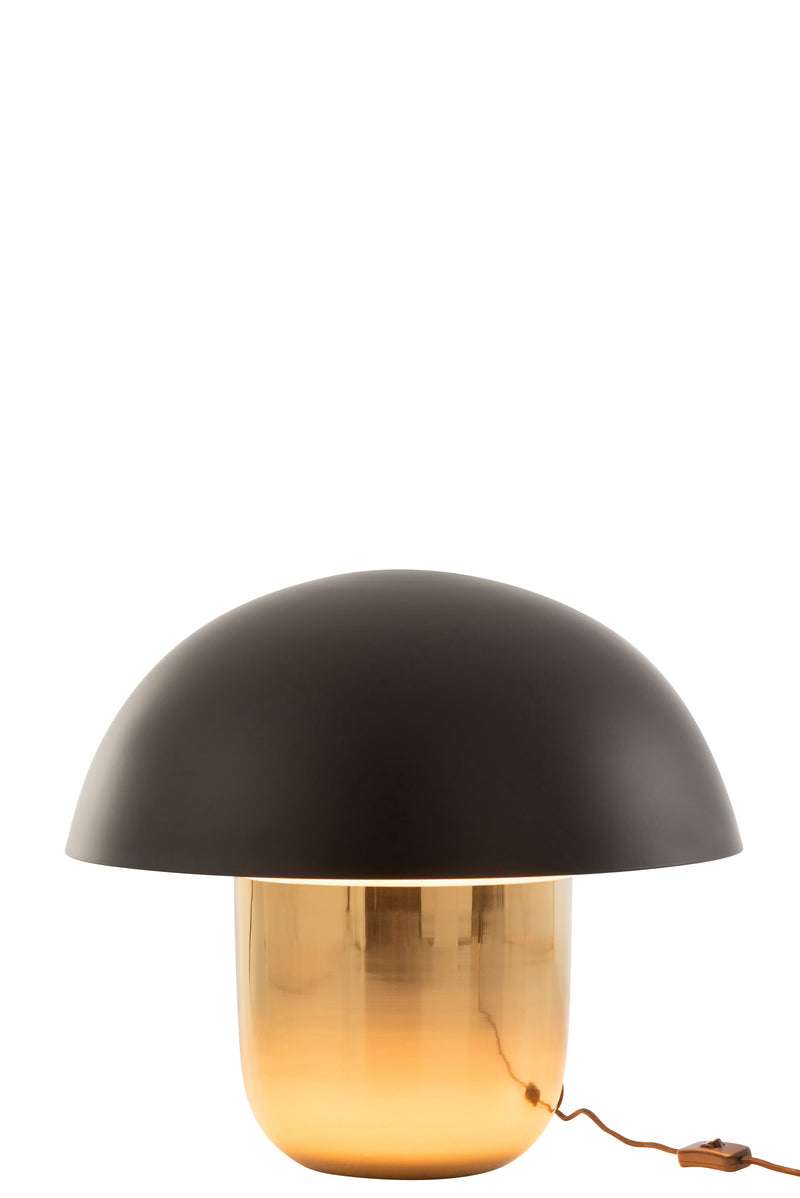 J Line Lamp Paddenstoel Ijzer Zwart/ Goud L - Majorr