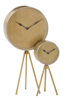 J Line Klok Op Tripod Ijzer Goud L - Majorr