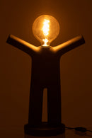 J Line Lamp P'tit Maurice Poly Zwart - Majorr